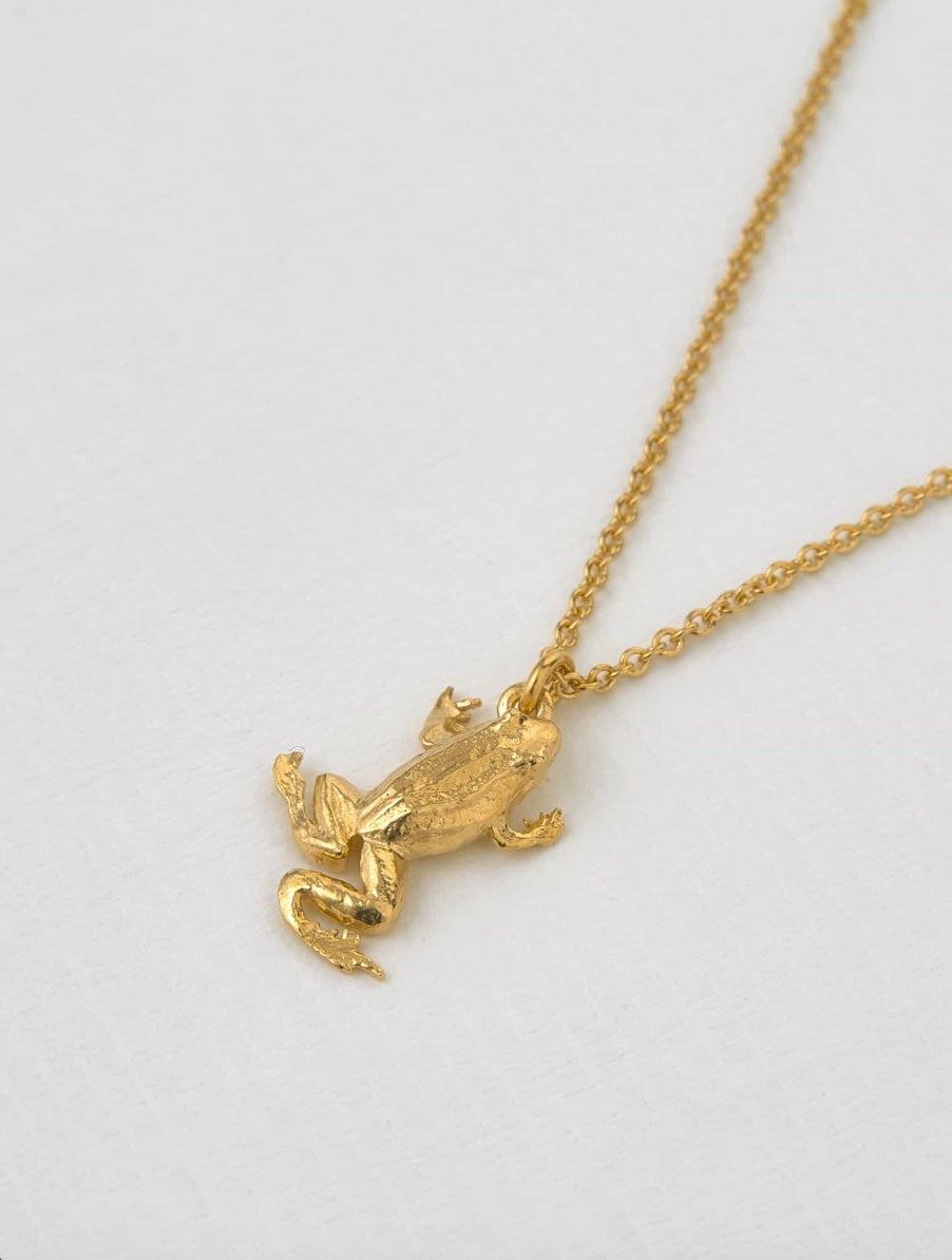 Alex Monroe Frog Necklace Gold Plate
